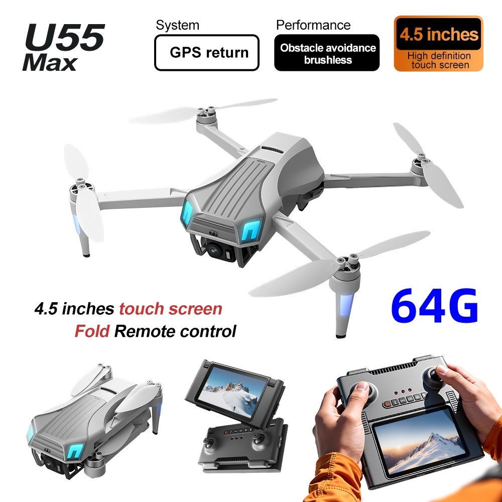 Drone Gimbal 2 Axis - NCZOBOE U55 Optical Flow GPS-Drohne 4K