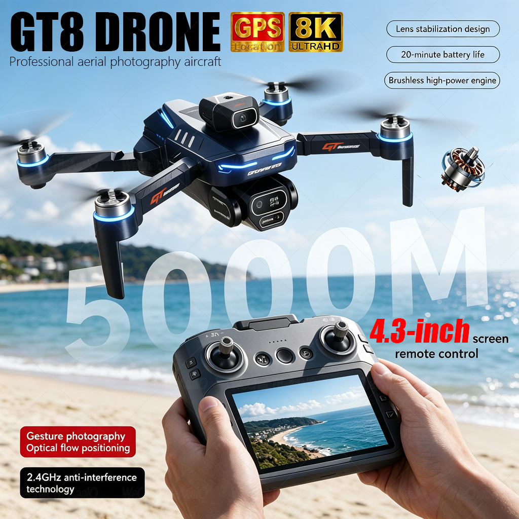 NEUE GT8 HD RC-Drohne 4K Profe – Drone Gimbal Brushless Bewertung und Preis